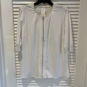 TAHARI zip blouse
